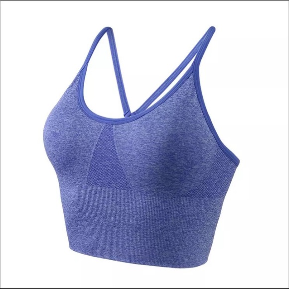 Pink Seamless Sports Bra Crop Top Yoga - Picture 7 of 7